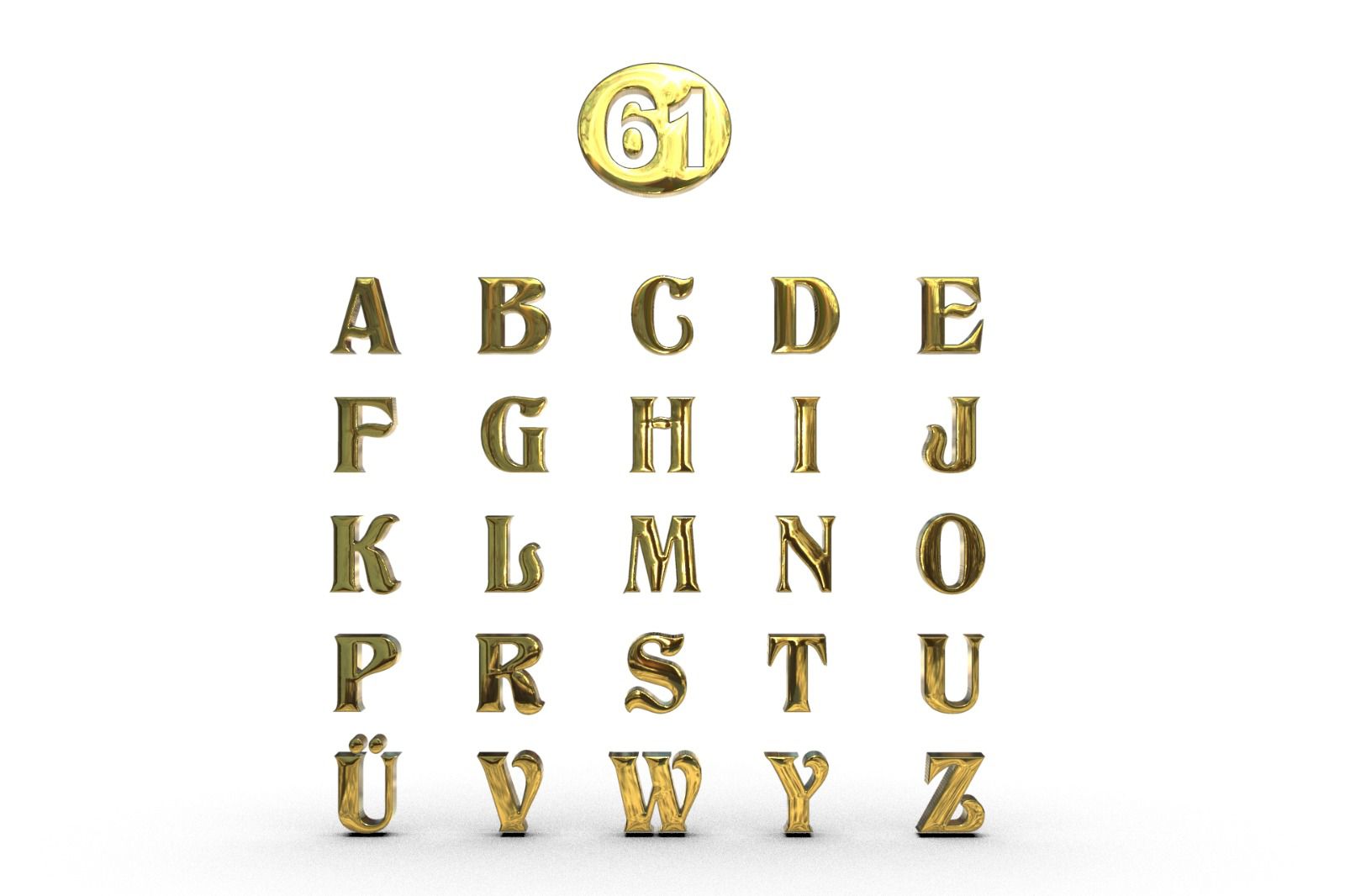 Gold harfler 61 numara