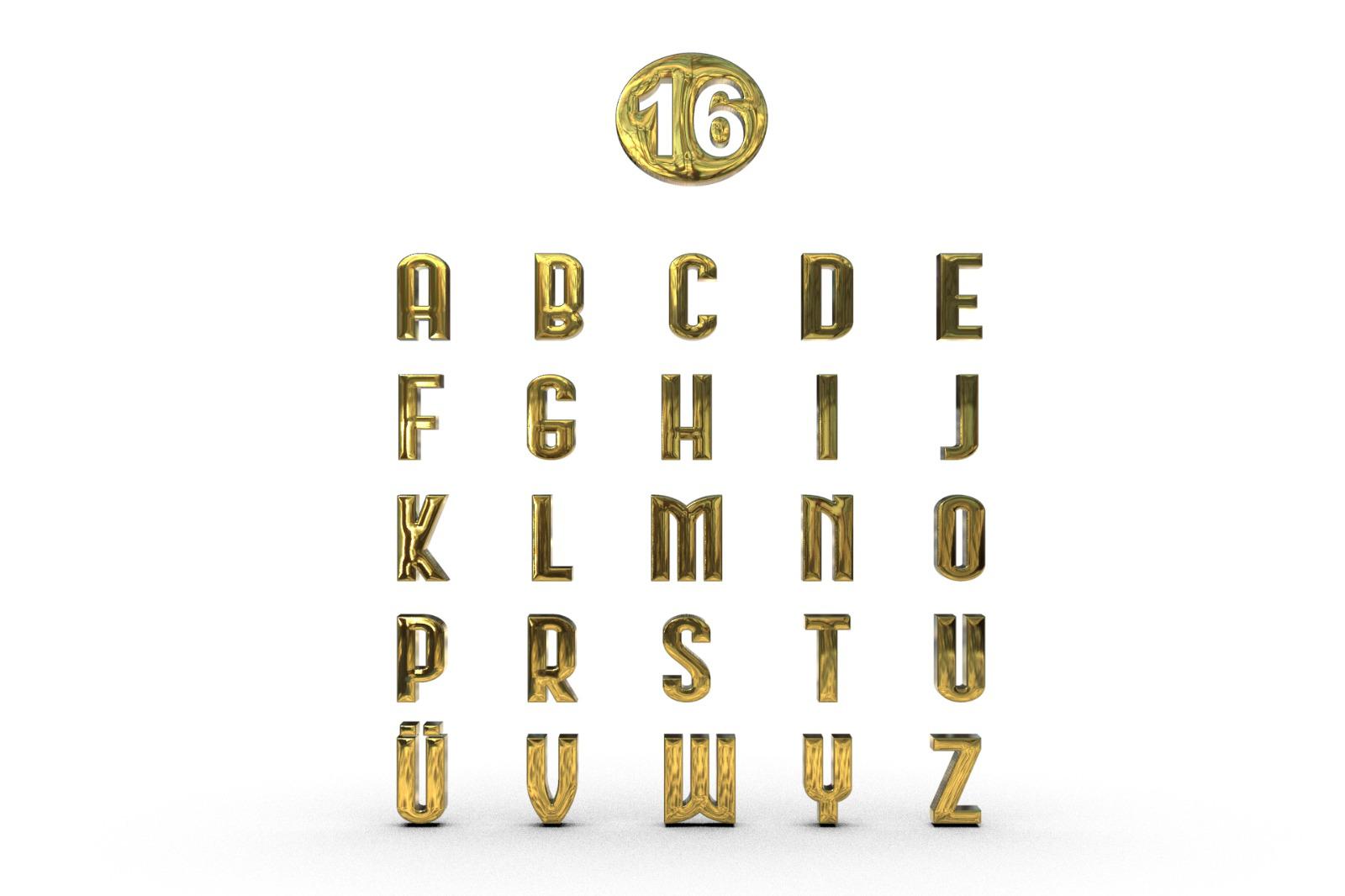 Gold harfler 16 numara