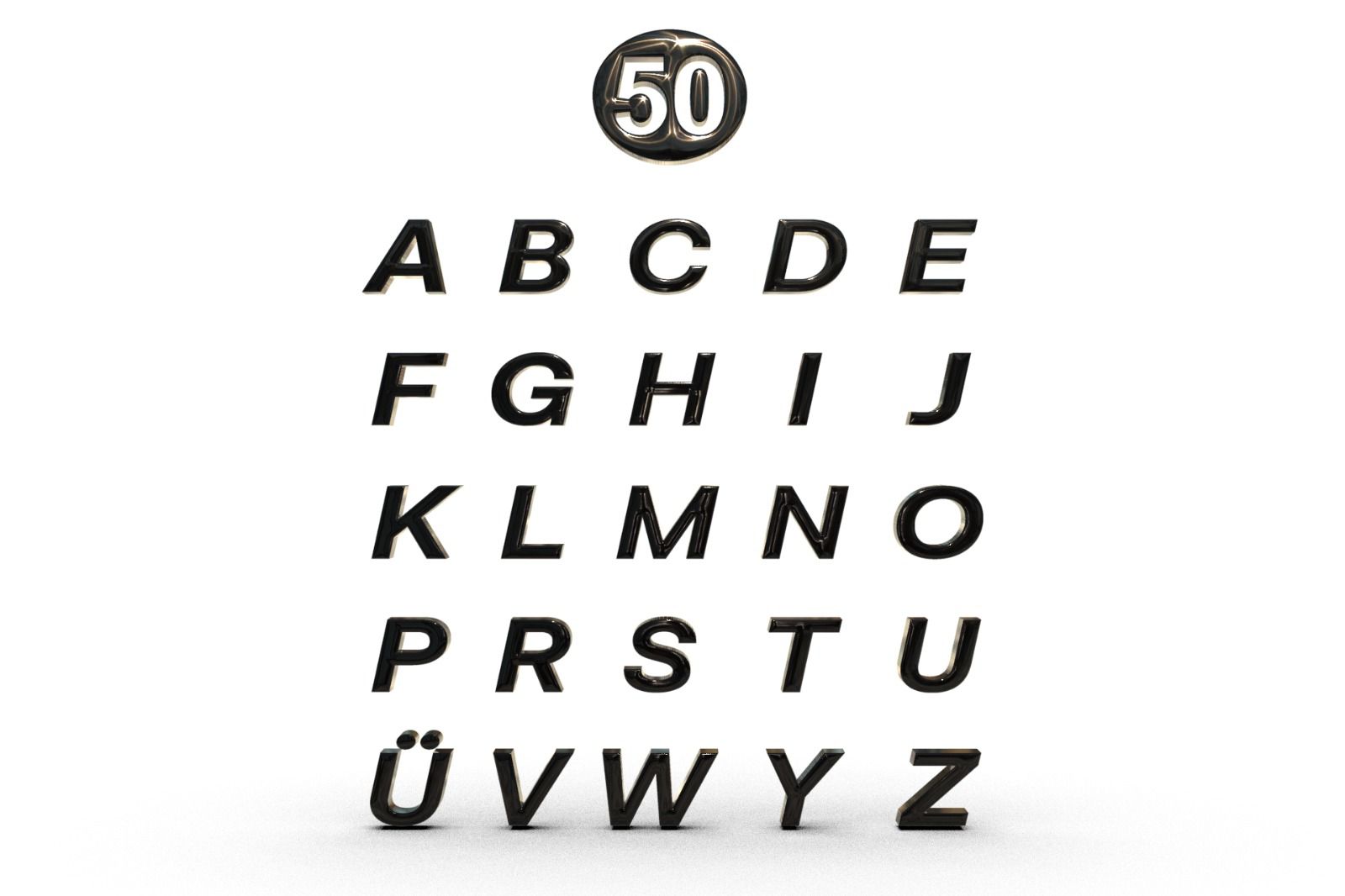 Siyah harfler 50 numara