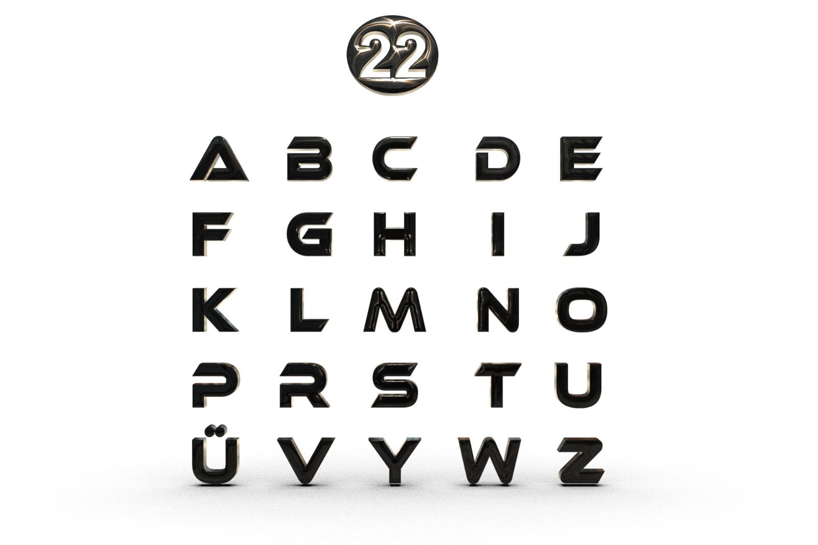 Siyah harfler 22 numara