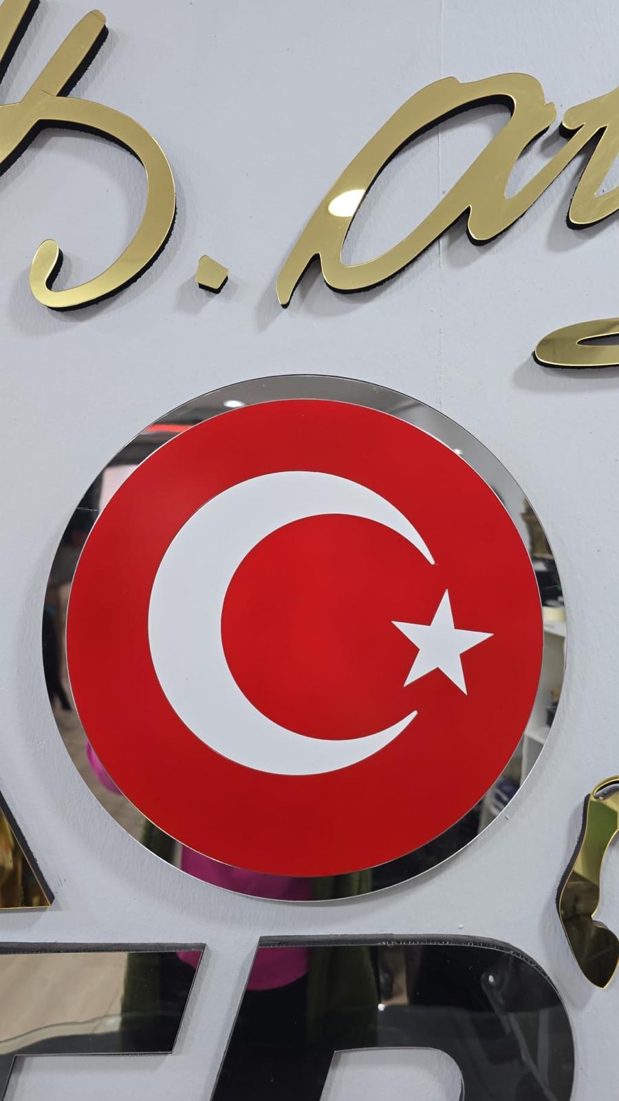 Türk Bayrağı Yuvarlak