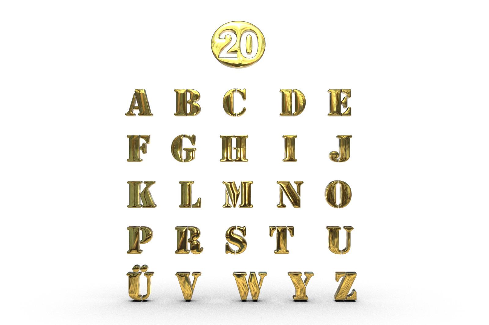 Gold harfler 20 numara