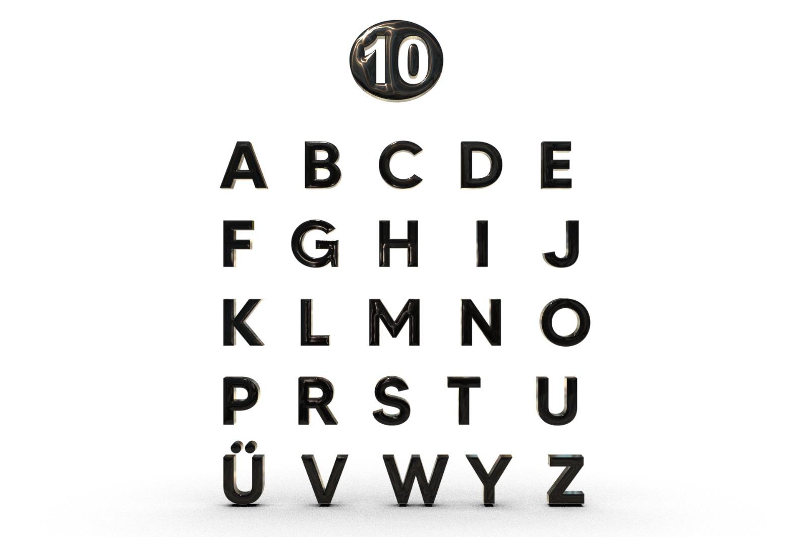 Siyah harfler 10 numara