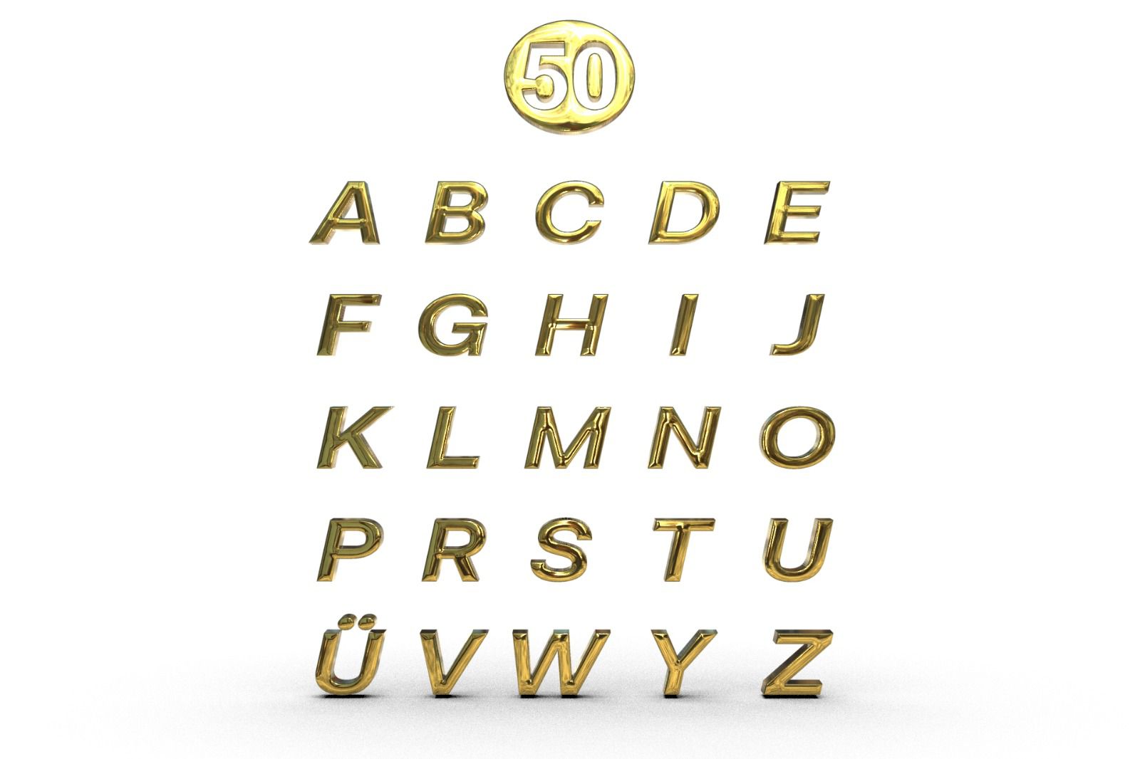 Gold harfler 50 numara