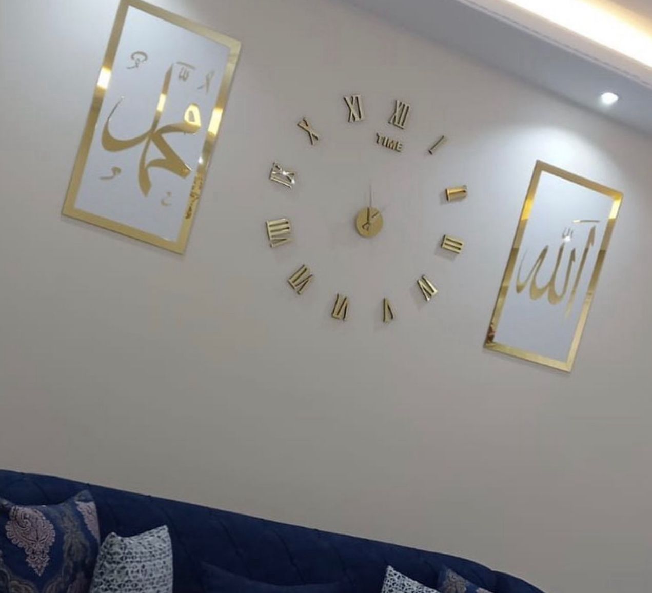 Allah Muhammet Gold Beyaz 3 lü Takım